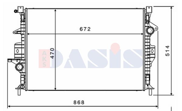 AKS DASIS Радиатор, охлаждение двигателя 220026N